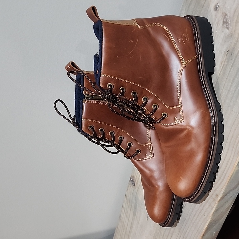 EUC! Men's Original Penguin Jaden Brown Leather Boots Size 9 1/2.